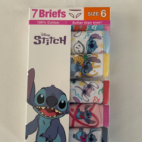 Disney Stitch‎ 7 Girl's Brief - Size 6 - NEW. - Picture 1 of 4